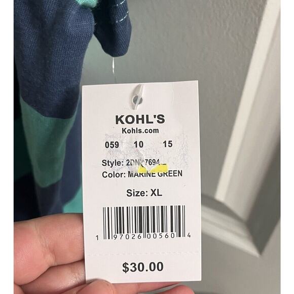 2-Disney Mickey and Friends Shirts Tennis Club Polo Summer Mens XL Striped NWT - Picture 5 of 10